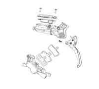 SRAM DB Lever/Carbon Lever/Assembled/Inc Barb/Boot/Gloss Ano/Level 2P C1 Ano