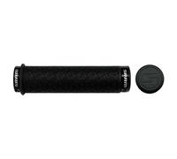 Sram MTB Sram DH Silicone Locking Grips with Double Clamps and End Plugs - Black,13 cm