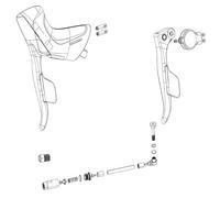 Sram Dual Command Apex Etap Axs Disc Left Brake Lever With Electronic Shifter Clear