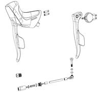 Sram Force E1 Axs Disc Right Brake Lever With Shifter Silver One Size Black