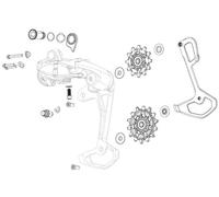 Sram Gx T-type Eagle Axs Jockey Wheel System Clear One Size Black