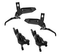 Sram Level Silver Stealth 2-Piston Front And Rear Disc Brake Set - Black / Pair
