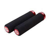 SRAM Locking Foam Grips & End Plugs - Black/Red - 129mm - Lock-On