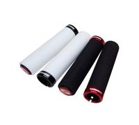 SRAM Locking Grips Foam 129mm Black with Single Red Clamp and End Plugs: