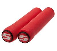 SRAM MTB Locking Foam Grips with Single Clamp 129 mm Red Black