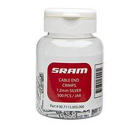 SRAM MTB Gear Cable End Crimps 500-Count 1.2 mm - Silver