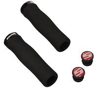 Boxed SRAM Handle Locking Grips Ergonomic Contour Foam Black/Red (Pair)