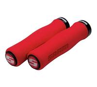 Sram MTB Locking Grips Contour Foam with Single Black Clamp and End Plugs 129 mm - Red