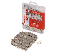 SRAM PC-1 Nickel Singlespeed Bike Chain - Snap Lock Closing, 114 Links