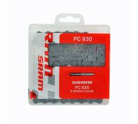 SRAM PC 830 8 Speed Power Link Bicycle Chain 114 Links - Grey