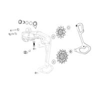 Sram Xx T-type Eagle Axs Jockey Wheel System Silver One Size Black