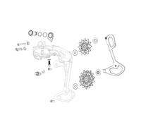 SRAM Rear Derailleur Inner Cage SX/NX Eagle GX Eagle AXS Including Screws BLACK