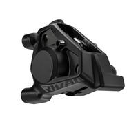 SRAM Rival AXS E1 Flat Mount Disc Brake Caliper Assembly (without Hose) - Front/Rear, Black, 2-Piece with Brake Pads
