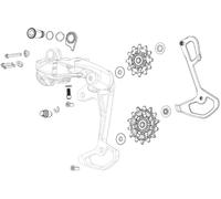 SRAM Rival XPLR AXS E1 Rear Derailleur Cage Assembly Kit