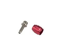 Sram Spare - Disc Brake Spare Lever Hydraulic Disc Brake Hose Fitting Kit Includes 1 Threaded Hosebarb, 1 Red Comp Fitting Qty 1 -Stealthamajig: Black