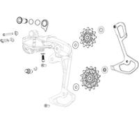 Sram X0 T-type Eagle Axs Jockey Wheel Set Silver One Size Black