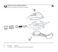 Sram X01 Eagle B2 Lunar/black Shift Lever Trigger Cover Kit Cover Cap Black