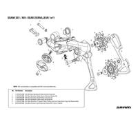 SRAM Stabilizer Assembly XX1/X01 for Rear Derailleur, Black/Silver