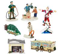 SRAM0 National Lampoon Christmas Vacation Griswold Holiday House, Christmas Vacation Snow Village Lighted Building Decoration, Griswold Holiday Garage Xmas Village Houses Gifts Decor (Color : 1set)