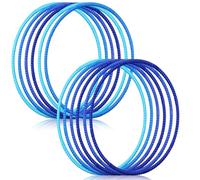 Sratte 12pcs Kids Ring Toy Removable Adjustable Training Ring Colorful Circle Plastic for Kids Teenager Gymnastics Equipment Requires Self-Assembly (71cm, Blue Series)