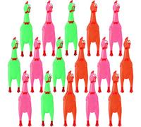 Sratte 16 Pack Screaming Chicken Toys Bulk Large Rubber Squeaking Chicken Toys for Pet Chew Gifts Prank Novelty Toy