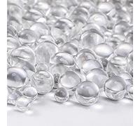 Sratte 360 Pcs Glass Marble Gemstone Vase Filler 12, 10 and 6 mm Glass Beads for Vases Transparent Small Marbles Round Decorative Marbles Gem Pebbles for Slingshot (Clear)