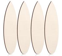 Sratte 4 Pcs Wood Surfboard Blanks Surf Boards for Decorating Unfinished Surfboard Wall Cutouts Wood DIY Craft Sign for Art Creation Graffiti Painting Home Hanging Decoration(23.62 x 7.09 Inches)