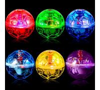 Sratte 6 Pieces Ghost Hunting Cat Ball Activated Cat Toy Motion LED Light Pet Balls Motion Dog Interactive Toys Pet Glowing Mini Running Exercise Supplies for Animals Activity(Colorful)
