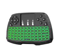 SRAYG Dual Mode Wireless Keyboard with Touchpad Mouse, Bluetooth 4.0 with 2.4G Wireless Mini Keyboard with Backlit LED,Built-in Rechargeable Battery,Compatible with Windows,Linux,US Layout-Black