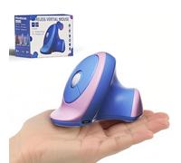 SRAYG Ergonomic Vertical Mouse, Mini Wireless Rechargeable Mouse with 3 Devices (Bluetooth + Bluetooth + USB), 1600 Sensitivity Vertical Wireless Mouse for Computer, iPad, Mac, Windows - Purple
