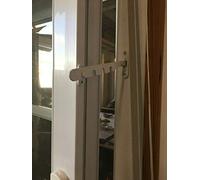SRB Window Lock, White, Modern Style, Wood, Metal & PVC, Doorstop, 1 Piece