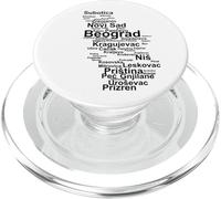 Srbija, Serbia Outline, Yugoslavia, Serbian Pride, Serbian PopSockets PopGrip for MagSafe