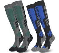 srclo Mens Womens Merino Wool Ski Socks,2 Pairs Full Cushioned Thermal Warm Knee High Thick Socks for Winter,Cold Weather,Skiing,Snowboarding,Sports,Hiking