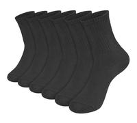 srclo Womens Cotton Socks, 6 Pairs Comfy and Breathable Basic Ladies Girls Crew Sock Size UK 4-7