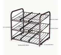 SRD Single Loading Can Rack Organizer, 3 Tier Stackable Can Storage Dispenser For Food Storage, Kitchen Or Pantry, Antique Bronze, Utility Racks