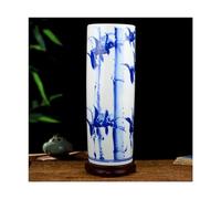 SRDCAIM 17.9" High Ceramic Umbrella Stand for entryway Minimalist Luxury cane holder Walking Sticks Chinese Style Modern Style Floor Vase for Indoor Decor(Blue)