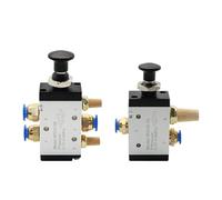 SRDRK 4R210-08 3R210-08 2 Way 3 Ports 5 Position Push and Pull Pneumatic Control Switch Reversing Manual Valve with Fittings(4R210-08,with 12mm Fitting)