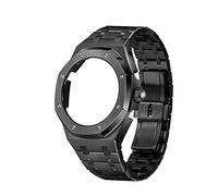 SRDRK 4th generation GA2100 stainless steel strap kit, the octagonal full metal case strap is suitable for GA2100 retrofitting and upgrading DIY(Black Finish)