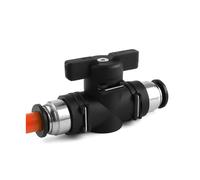 SRDRK BUC Series Pneumatic Hand Valve, 4mm 6mm 8mm 10mm 12mm OD Push to Connect Straight Union(BUC-12)