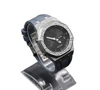 SRDRK Casioak Mod Kit Metal Bezel Watch Case For GA2100 Hammer Rubber Band+Case For GA2110 Stainless Steel Cover(Silver Grey-B)