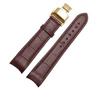 SRDRK Curved End Watchband For Citizen BL9002-37 05A BT0001-12E 01A Watchstrap Genuine Leather With Butterfly Buckle 20 21 22mm Fashion Strap(GREEN BLUE,22mm)