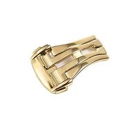 SRDRK Deployment Buckle for Omega Watch Bands Folding Clasp Belt Logon 16mm 18mm 20mm Leather Strap Accessories Silver Gold Rose(Gold,18mm)