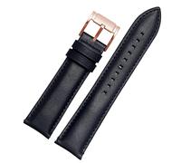 SRDRK For Fossil BQ2363/2453 ME3099 3052 3054 FS5380/5453 FS4735 FS4812 Cowhide Strap Vintage Genuine leather Watchband 20 22mm(Dark blue RG,24mm)