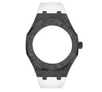 SRDRK Gen4 Gen5 GA2100 Modification Set For GA-2100 GA2110 Mod Kit Emery Steel Metal Luxury Case Bezel with Screw Rubber Strap(BW)