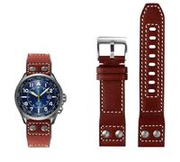 SRDRK Genuine leather bracelet watch strap for citizen BX1010-02E/11L Series watch band 22mm Black Brown Men's Watch Accessories(Brown silver buckle)