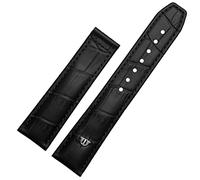 SRDRK Genuine Leather Watch Strap 20mm 22mm，For MAURICE LACROIX Watchband Folding Buckle Leisure Business Cow Leather Bracelet(Black no buckle,20mm)