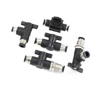 SRDRK Industrial Pneumatic Hand Valve HVFF/BUC/BUL, 4mm-12mm OD Air Line Shut-Off Switch, 2-Way Manual Ball Valve & Emergency Cut-Off Push-in Fitting(HVFF-10)