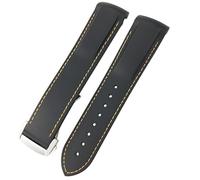 SRDRK Rubber Silicone Watchband 20mm 22mm For Omega Seamaster GMT Diver 300 Speedmaster Watch Strap(Black Orange,22mm)