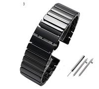 SRDRK Smart watchband 20mm 22mm Ceramic bracelet For gear S2 S3 S4 Replacement Strap For watch2 Pro gt2 magic bands(Coal Black,22mm)
