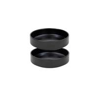 Sredumn Ceramic Cat Bowl, 15 x 4 Feeding Bowl, The Final Cat Bowl for Cats and Puppies (Black)